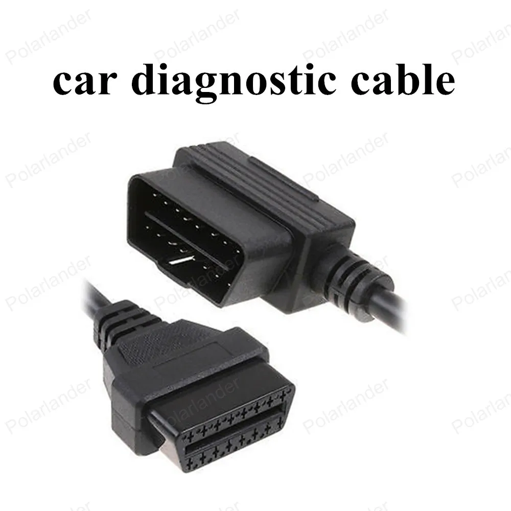 

newest L elbow OBD 16 Pin One with Two 90 Degree Car diagnostic tools OBDII OBD2 Diagnostic Extension Cable
