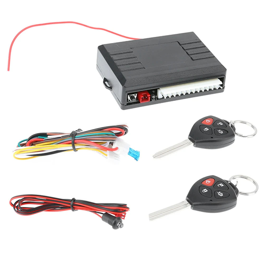 KKmoon Universal Kit de Bloqueo de Control Central Remoto,Sistema de Entrada sin Llave de Cerradura de Puerta de Coche con bot/ón de liberaci/ón del tronco