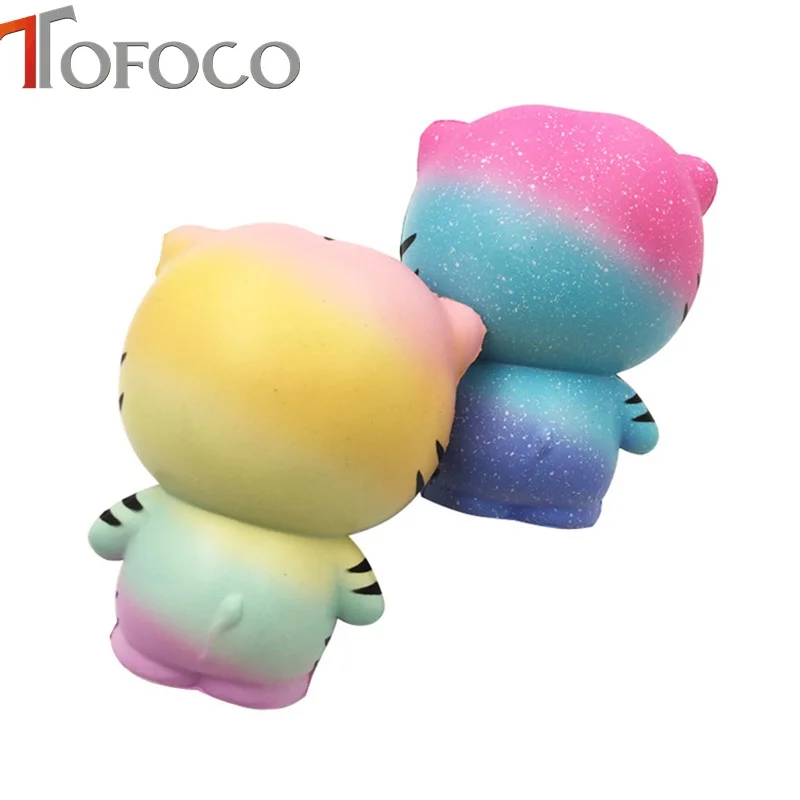 TOFOCO Новый 12 см Kawaii Cat Тигр мягкими Jumbo замедлить рост антистресс Декор торт игрушечные лошадки Squishies Squeeze Ароматические гаджет