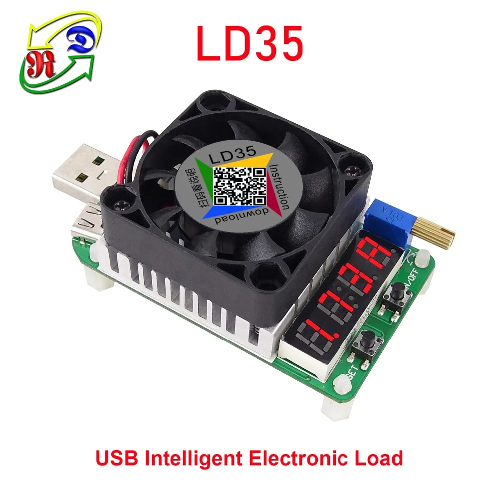 

LD25 LD35 Electronic Load resistor USB Interface Discharge battery test LED display fan adjustable current voltage 25w