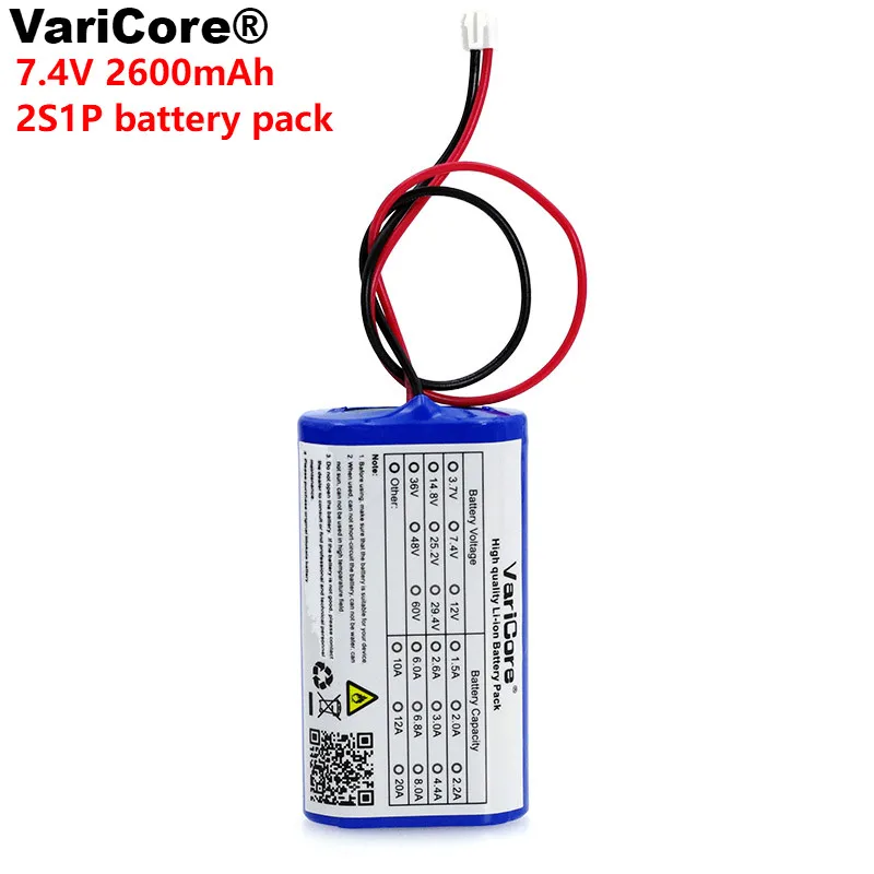 VariCore 7,2 В/7,4 В/8,4 в 18650 литиевая батарея 2600 мА аккумуляторная батарея мегафон защита динамика