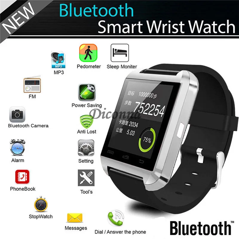 

2019 Newest Bluetooth Smart Watches Phone Mate Support camera Music Calories Anti lost Multifunction Watch For IOS Android
