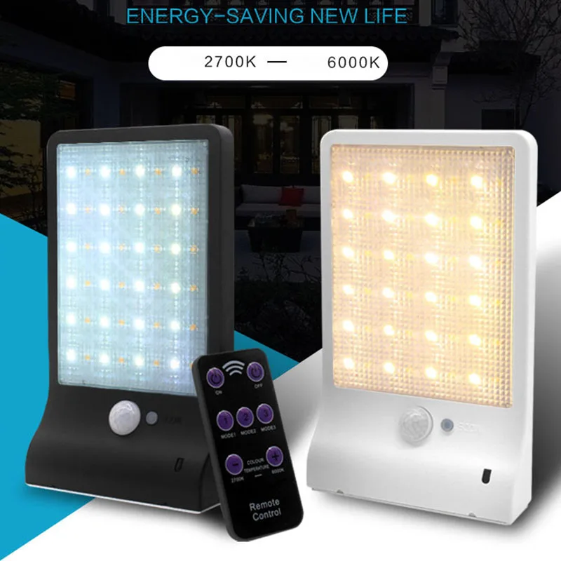 

48 LEDs Solar Power Light PIR Motion Sensor Garden Yard Wall Outdoor Street Lamp with Remote Control BB55