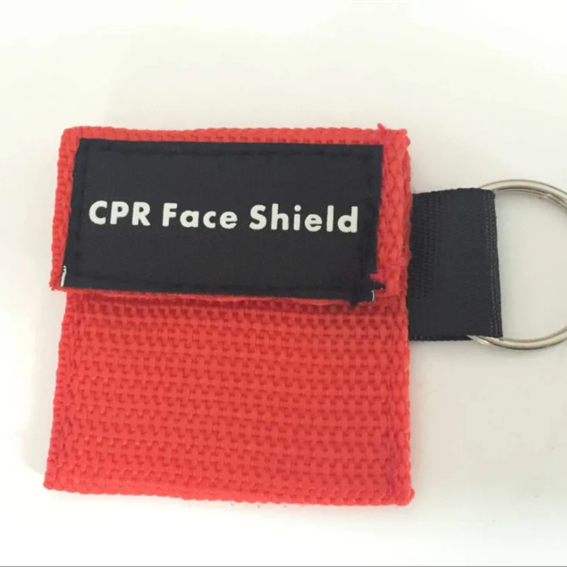 

10pcs/Lot CPR Resuscitator Mask Face Shield For first aid AED Emergency Situation Rescue Kit For Health Care in keychain bag