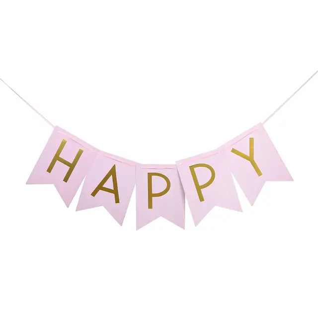 2 4 M Glitter Happy Birthday Bunting Banner Gold Letters Hanging