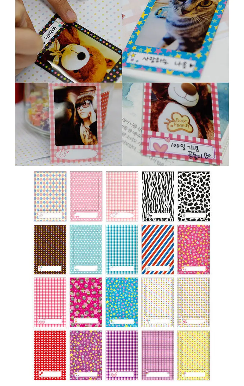 vinyl stickers polco deco film frame decal polaroid deco toploader frame stickers kpop photo card deco vintage frame border paper party supplies stickers labels tags stokfella com
