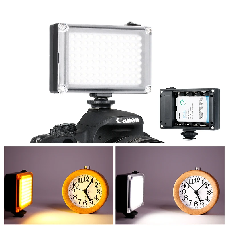 

Ulanzi 96 On Camera LED Video Light Photo Studio Vlog Continues Lighting for Zhiyun Smooth 4 DJI Osmo Pocket Canon DSLR Cameras