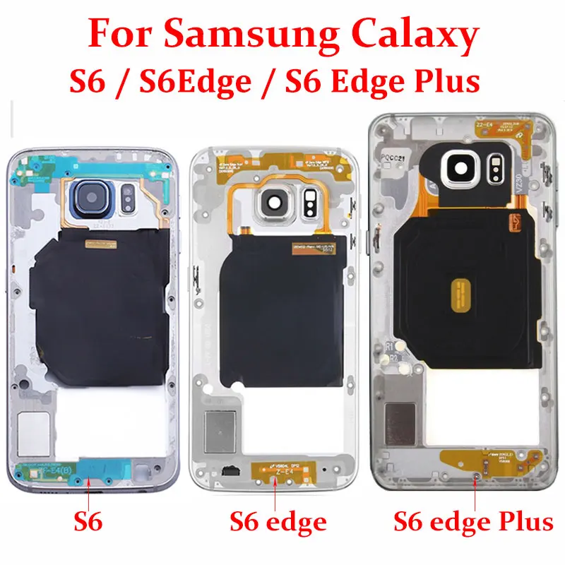 Для samsung Galaxy S6 edge Plus G920F G925F G928F S6/S6 край средняя рамка Корпус Шасси с частями