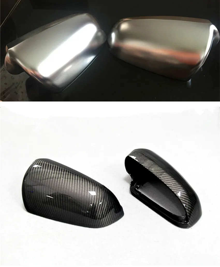 

for Audi A3 S3 8P A4 B7 B6 A6 S6 4F C6 Side Mirror Caps Covers S3 S4 S6 A3 Sportback Silver Matte Chrome 2002 2004 20