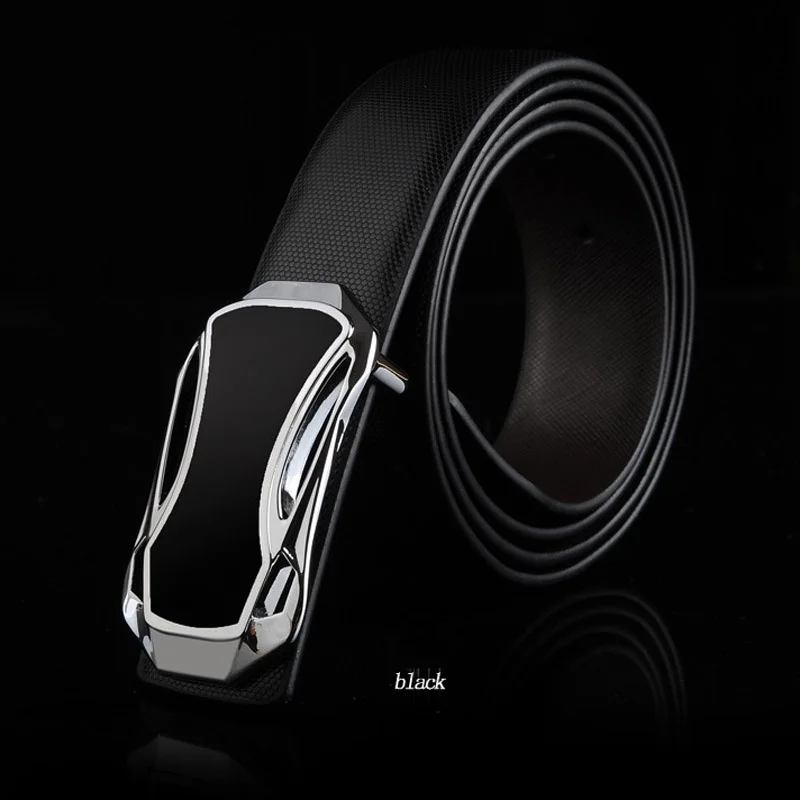 

Fashion 1 pcs New Arrival Men's Car Automatic Buckle Sided Leather Genuine Leather Belts Business Hot sale cinturones hombre