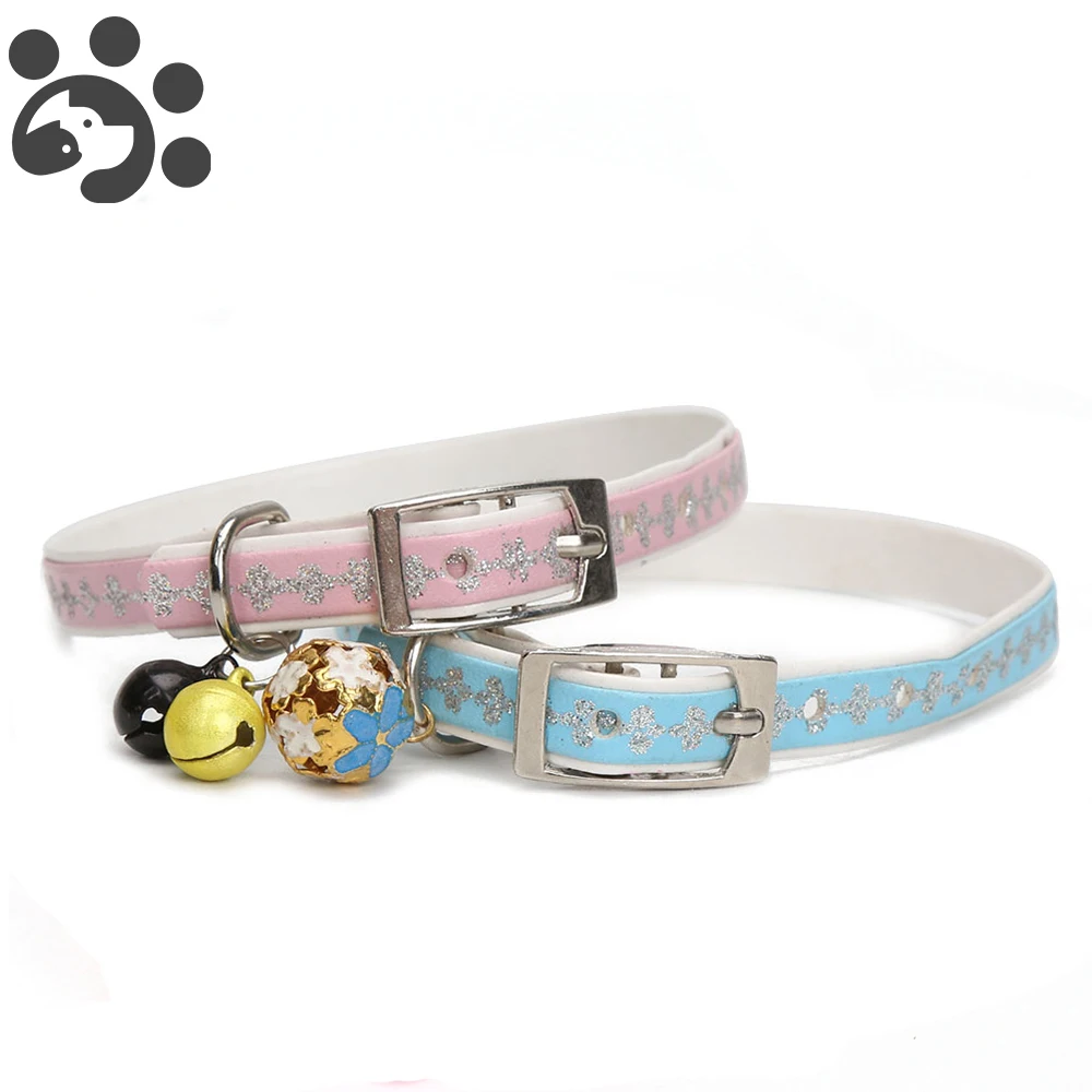 

Cat Collar with Bell Adjustable Solid Nylon Flower Red Dog Collars Leather for Small Dogs Puppy Bowknot for Pet Supllies MP0048