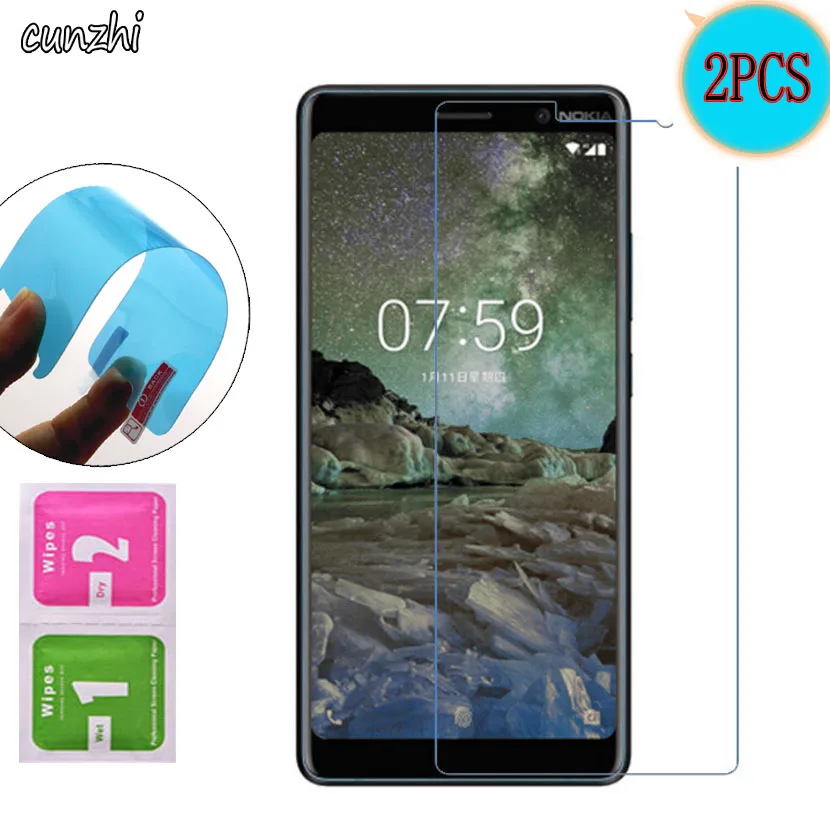 

2PCS Ultra Clear Soft TPU Nano-coated Tempered Explosion proof Screen Protector Film For Nokia 7 Plus / Nokia 7Plus