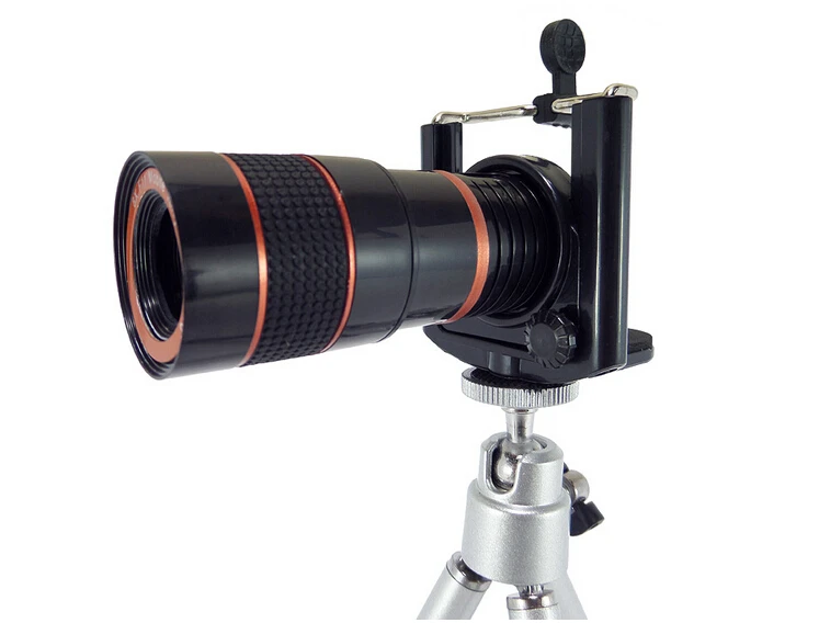 

8x18 Universal Mini Optical Mobile Phone Zoom Telescope Camera Lens Mount Adapter Cellphone Clip Holder and Tripods Monocular