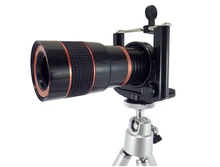 8×18 Universal Mini Optical Mobile Phone Zoom Telescope Camera Lens Mount Adapter Cellphone Clip Holder and Tripods Monocular