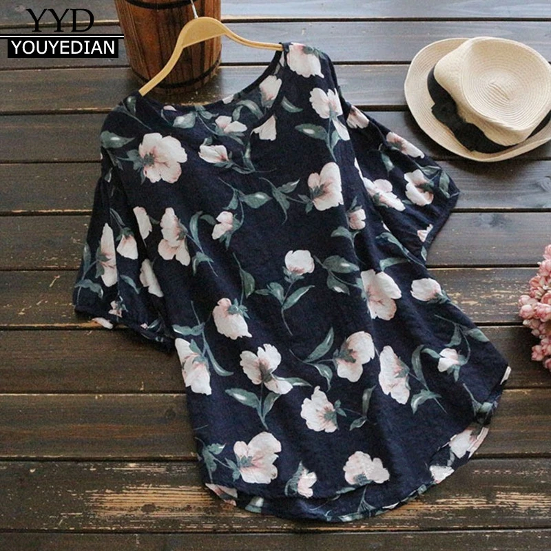 

Plus Size 5XL Summer Tops For Womens Tops and Blouses 2018 Streetwear Floral Print Shirts Tunic Ladies Top Womens Clothing