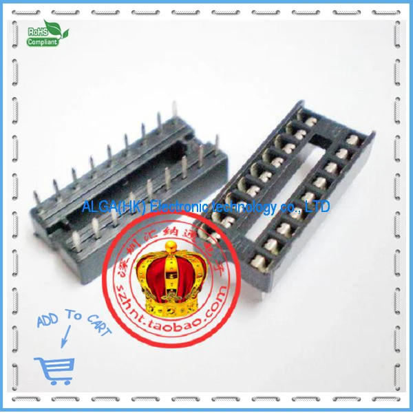 Free shipping .DIP IC socket 18P IC Sockets DIP18 pin socket ...