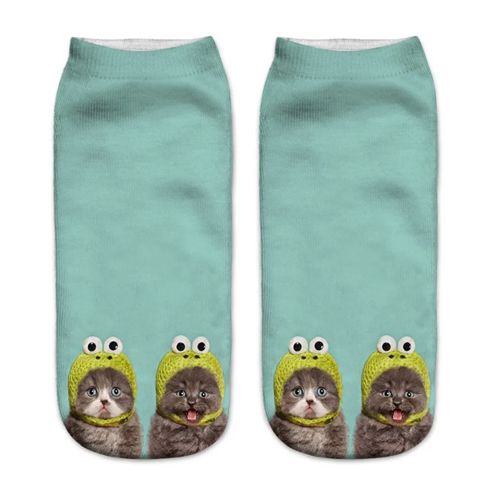

Womens Mens Cats Socks Casual Work Business Socks 3D Cute Cat Printing Medium Sports Socks Free Shipping Y501