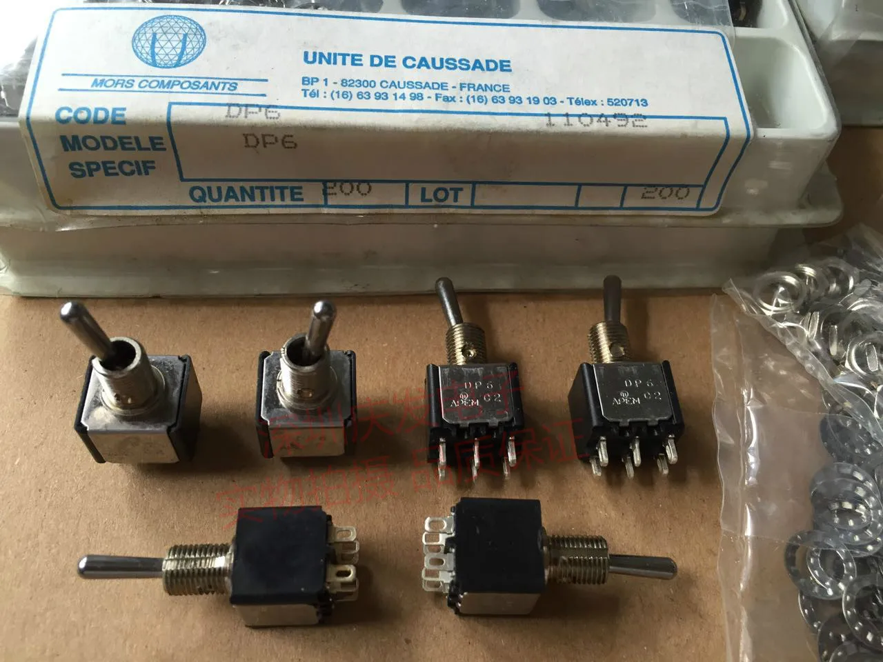 

Import France button switch APEM DP6 6 feet 2 file shake head rocker switch hole 6MM original