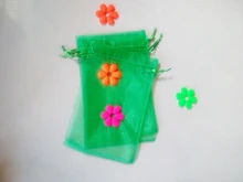 2000 unids Hierba verde del regalo del organza bolsas 17×23 cm bolsos de fiesta para las mujeres evento casarse Con Cordón bolsa de La Joyería pantalla Bolsa de accesorios de bricolaje