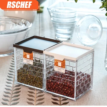 

RSCHEF Kitchen Storage Box Spice Jar Pepper Spice Bottle Japanese Kitchen Transparent Spice Jar
