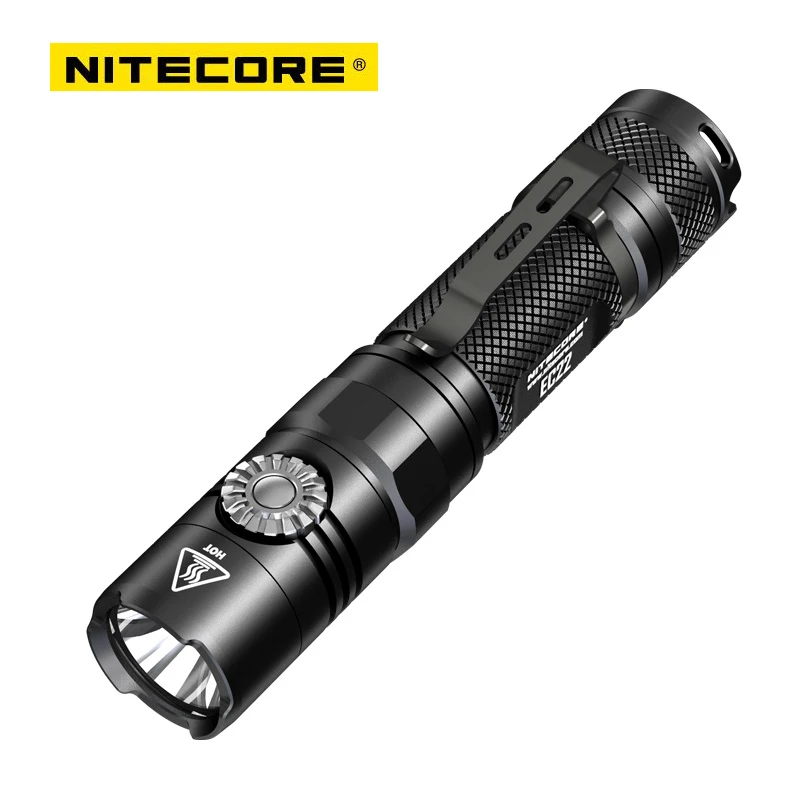 NITECORE EC22 поворотный переключатель бесступенчатая яркость 1000LMs светодиодный фонарик водонепроницаемый Открытый походный фонарь