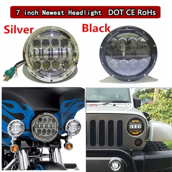 

7'' Round Headlight for Jeep Wrangler JK CJ LJ Hummer Harley Motorcycle High/Low Beam 6000K Projector Headlamp