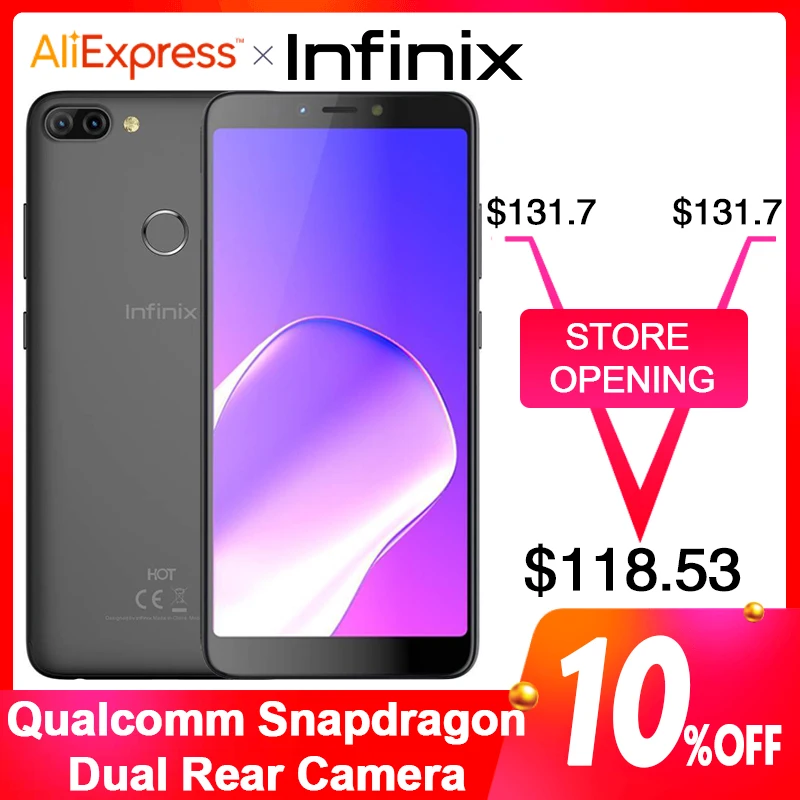 

Infinix HOT 6PRO SmartPhone Dual Rear Camera 6.0" Screen cell phone Android 8.0
