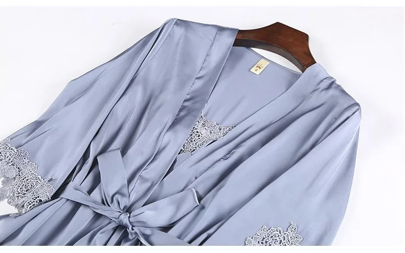 seda pijamas com almofada no peito camisola