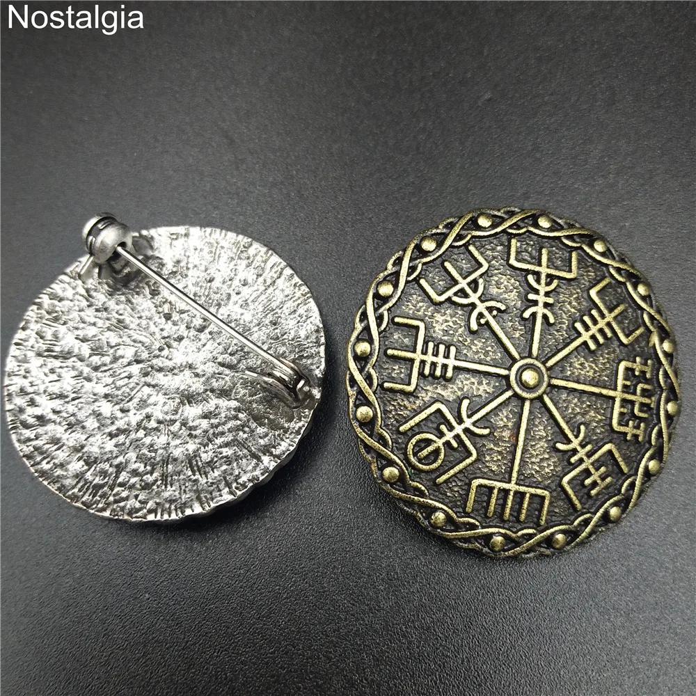 Винтажный Vegvisir компас Norse символ брошь викинга для мужчин булавки для костюма и броши женские аксессуары