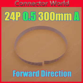 

5-100pcs/lot New FFC FPC 24pin flat flexible cable 0.5mm pitch 24 pin forward Length 300mm Width 12.5mm Ribbon 24p Flex Cable