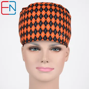 

Hennar Surgical Scrub Caps Hospital Medical Surgical Cap With Sweatband 100% Cotton Hats Dental Nurse Pet Veterinary DoctorS Cap