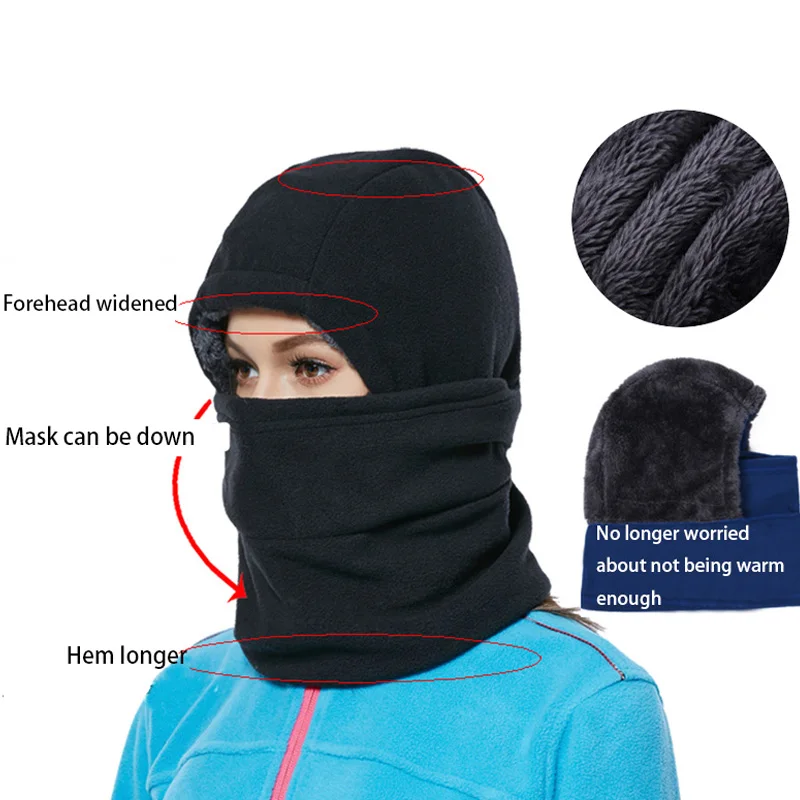 Cycling Cap Windproof Warm Thick Fleece Face Mask Filter Balaclava Bicycle Bike Winter Neck Hat Head Scarf Ski Thermal AC0223 (13)