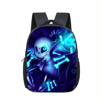 

12 Inch Undertale Sans Papyrus Kindergarten Backpack Kids School Bags For Boys Toddler Backpacks Children Bookbag