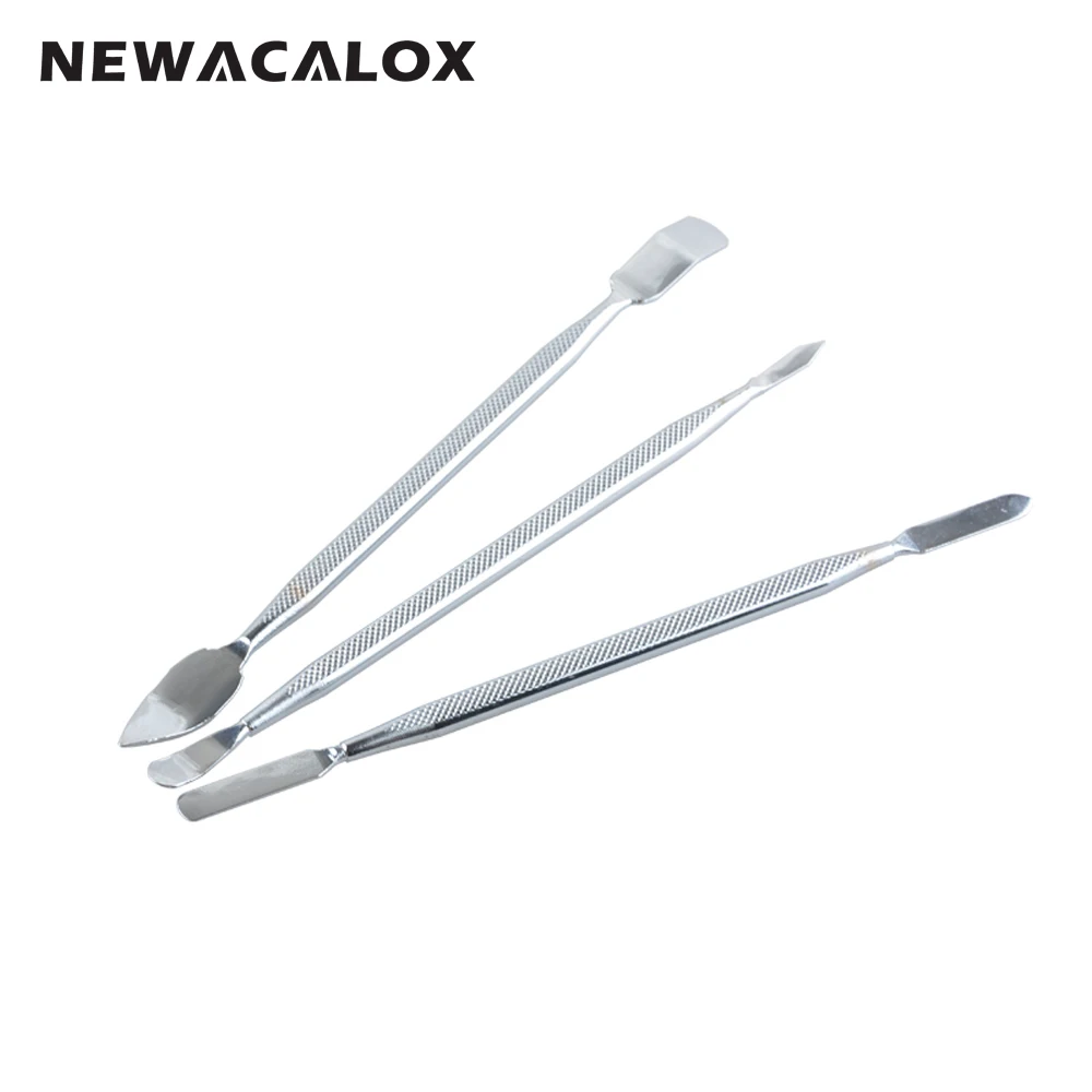 

NEWACALOX 3 in 1 Repairing Opening Tool Kit Metal Spudger Pry Bar Stick for Mobile Phone Laptop Tablet Smartphone