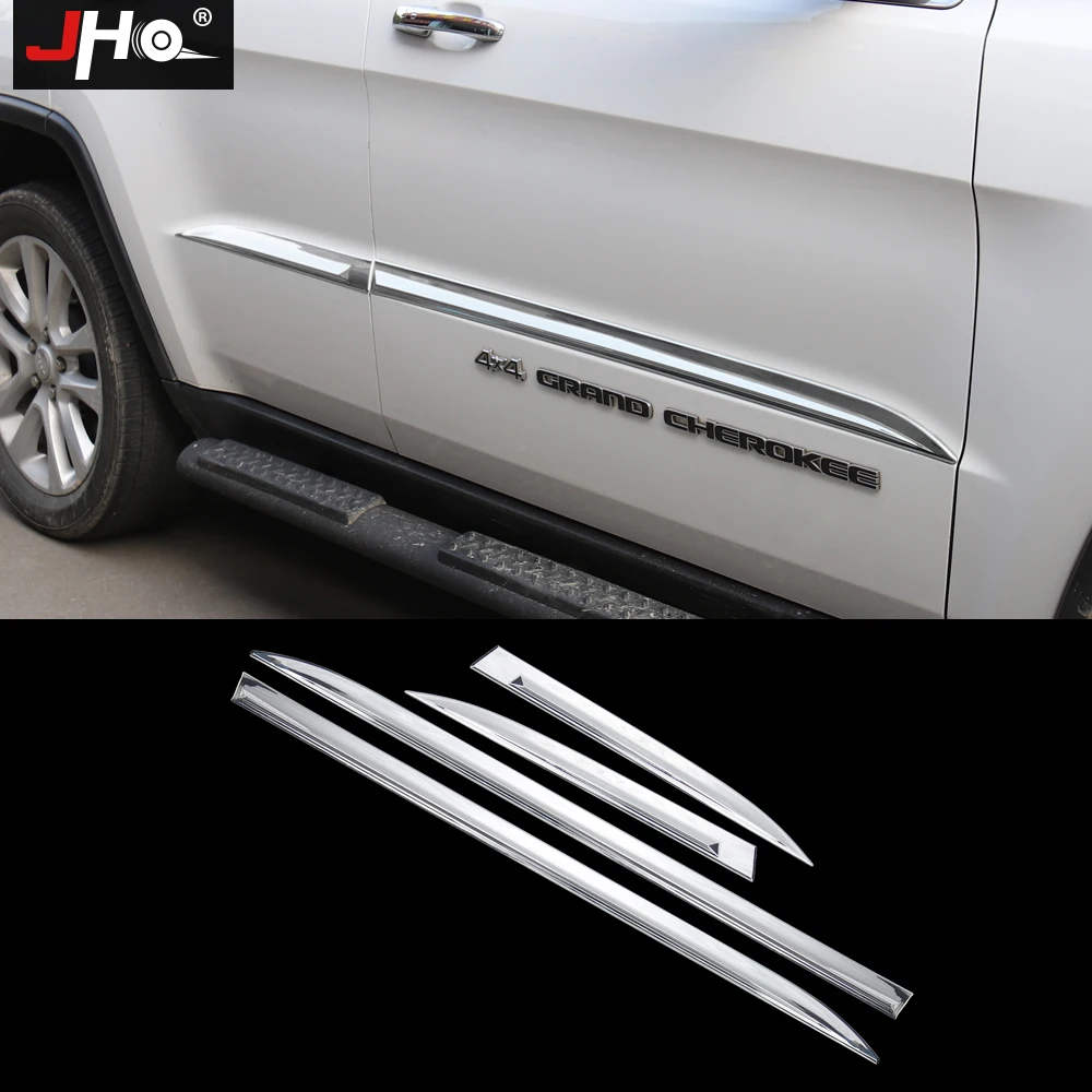 JHO ABS Chrome Car Body Door Side Decor Cover Trim For 2014 2018 Jeep