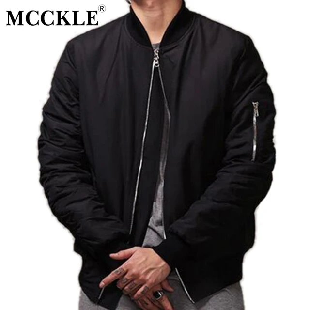 Download Men Black Bomber Jacket High Street Bomb Baseball Back ...