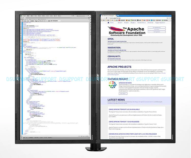 Настольный 1"-30" двойной кронштейн для монитора Arm Full Motion светодиодный ЖК-дисплей стенд Макс. загрузка 10kgs каждая головка D1D