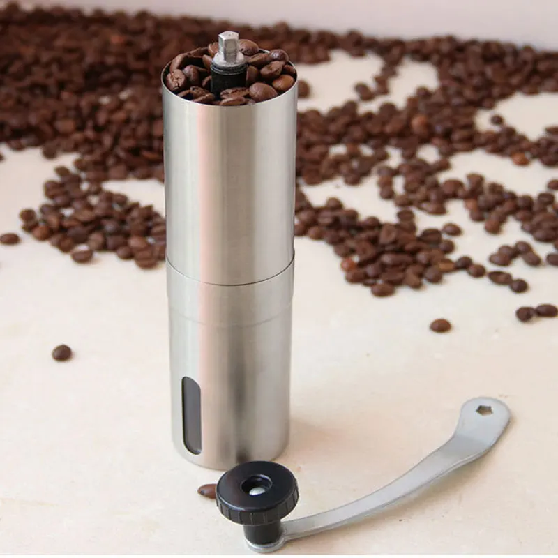Hot Sale !Coffee Bean Grinder Stainless Steel Hand Manual Handmade