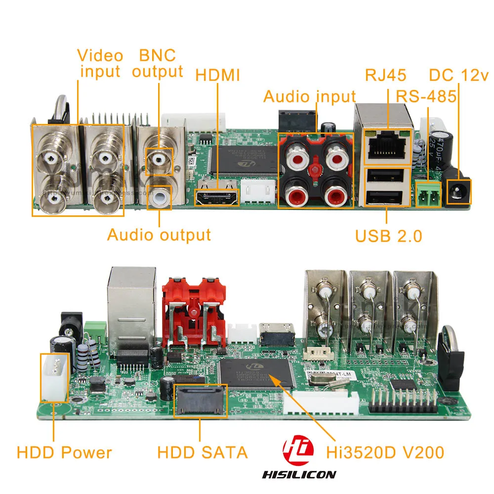 5 в 1 4CH/8CH/16CH AHD DVR видеонаблюдения рекордер наружного наблюдения DVR 1080N Гибридный плата DVR для аналоговых AHD CVI TVI IP