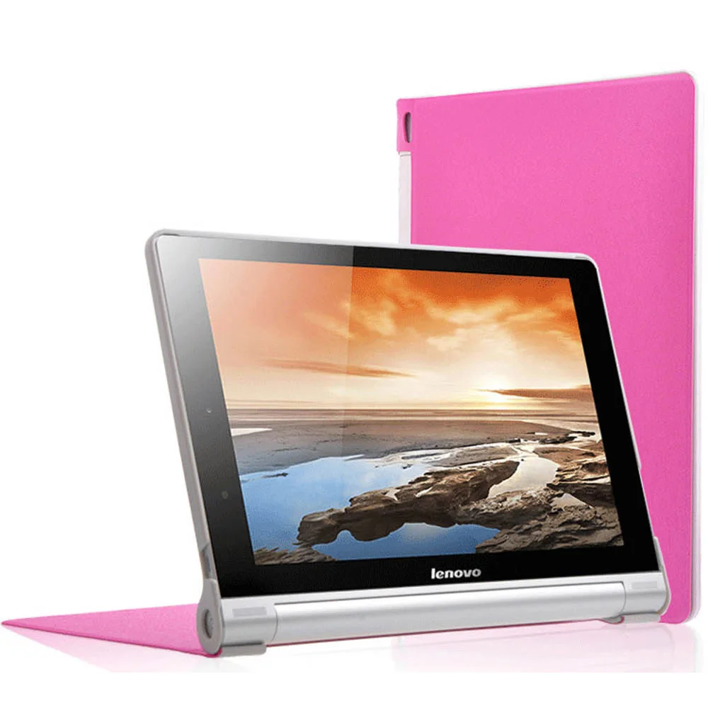 

Fashion Silk Pattern PU leather Folding Folio Case for Lenovo B8080H/F for 10.1'' Cover Case for Lenovo YOGA Tablet 10HD+