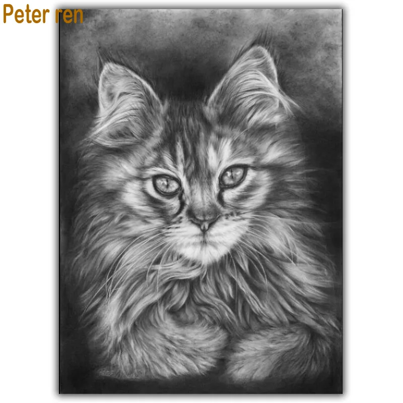 

Diy Diamond embroidery Night cat Diamond painting CAT Square full drill Handicrafts 3d Diamond mosaic Cross stitch rhinestones