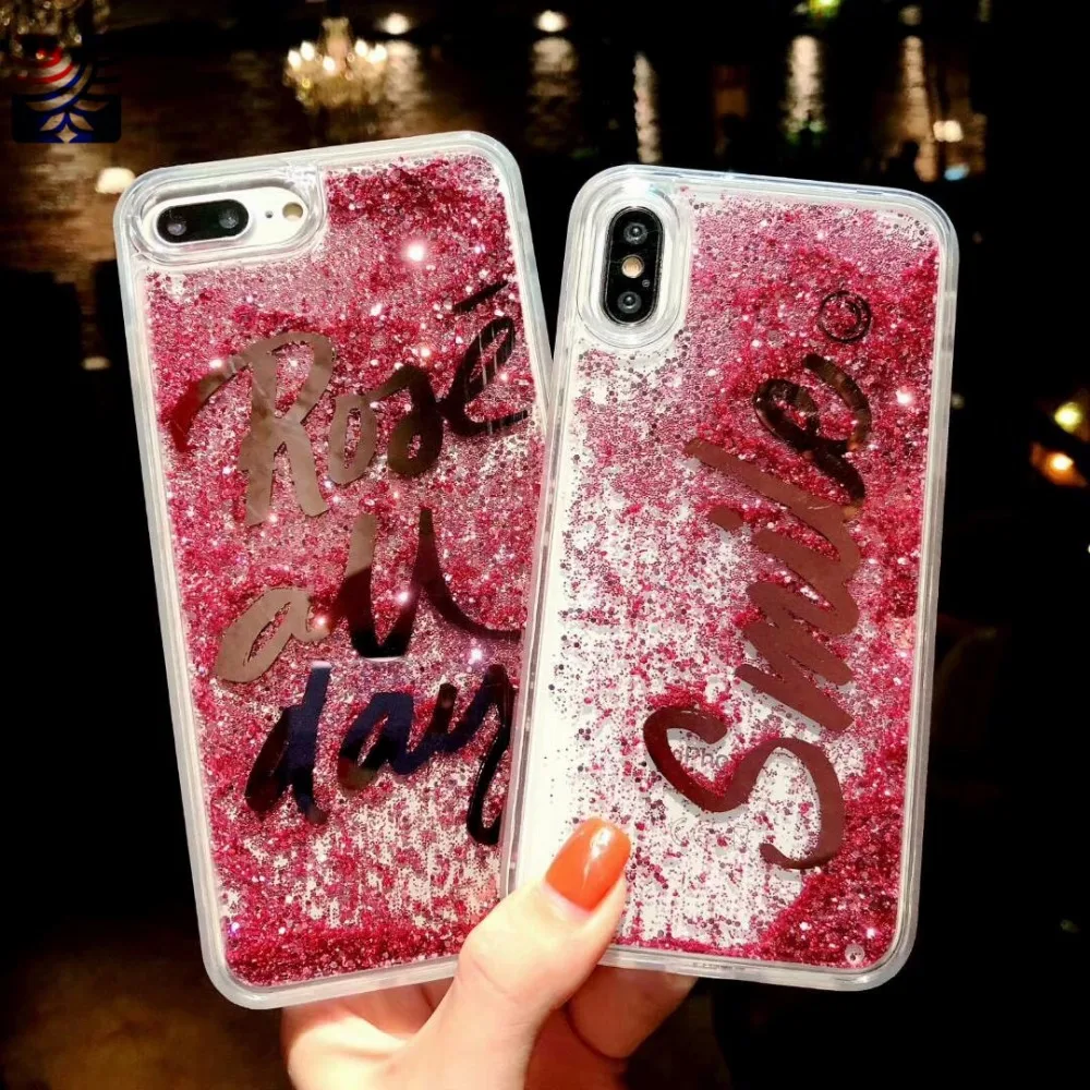PEEPING luxury quicksand Glitter Fashion pink girl iphone case for iPhone 6 6s 7 8 Plus X XR XS MAX silicone soft case01