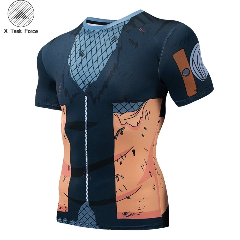 

Dragon Ball Z T shirts Men Compression Shirt Anime Super Saiyan Print Trunks T-shirt Fitness Tops Cool Summer Tshirt size S-6XL