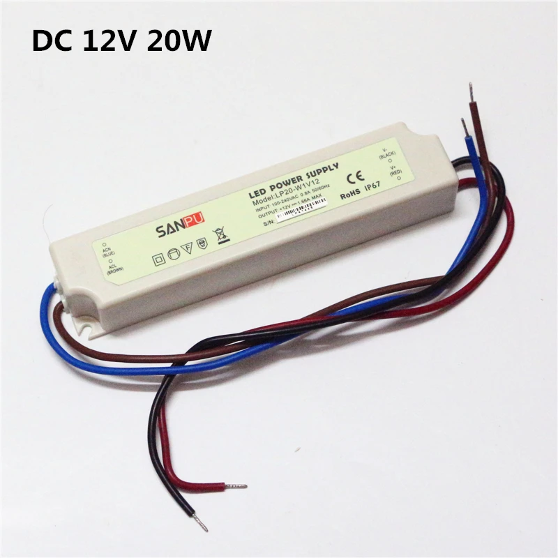 DC 12V 20W 35W 60W 75W 100W переключатель питания AC Светодиодный драйвер адаптер