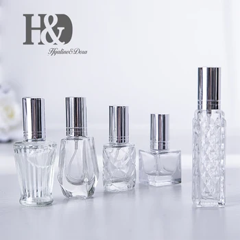 

H&D 5pcs Empty Refillable Glass Spray Perfume Bottles Set Travelling Christmas Gifts Glass Art Home Wedding Favors Decoration