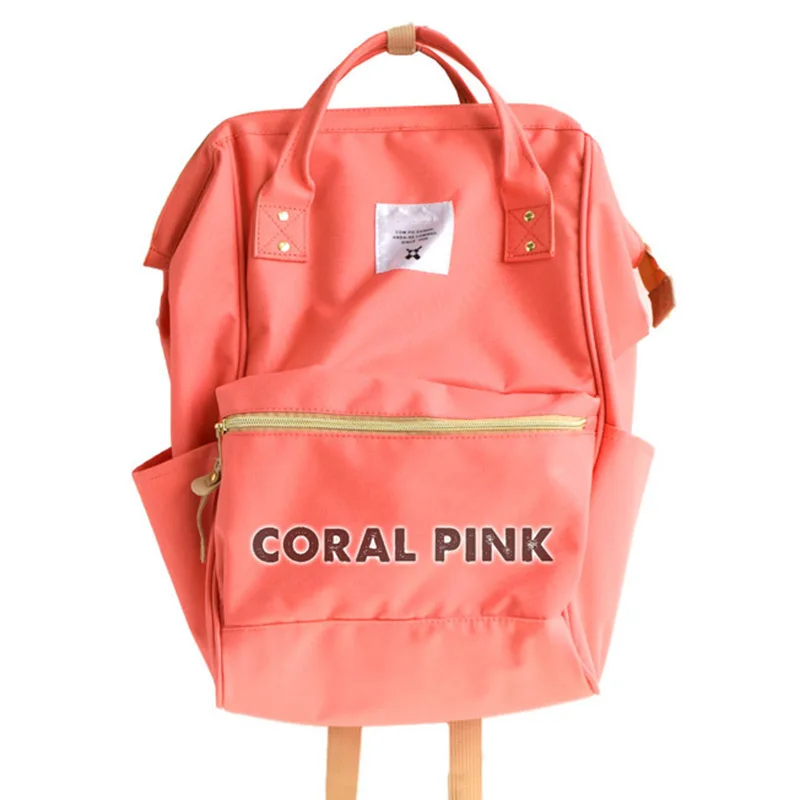 YeeSupSei вышитый цвет Оксфорд ткань Рюкзак Школьная Сумка подростковый легкий кольцевой мешок Dos Mochila Zaino модный рюкзак - Цвет: Coral powder