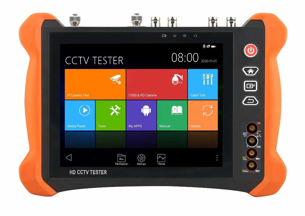 X9 series 8-inch fullest function cctv camera tester with ONVIF 4 channels testing,2048*1536 resolution with cctv camera system