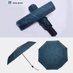 Метеор полностью зонтик Для женщин Для мужчин Зонт ветрозащитный Большой карманный зонтик черный 3 складной зонт от солнца
