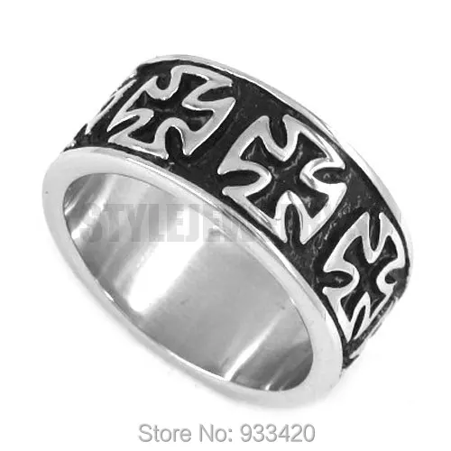 world war ii german army iron cross ring stainless steel jewelry vintage motor biker knight men - Biker Wedding Rings world war ii german army iron cross ring stainless steel jewelry vintage motor biker knight men - Biker Wedding Rings