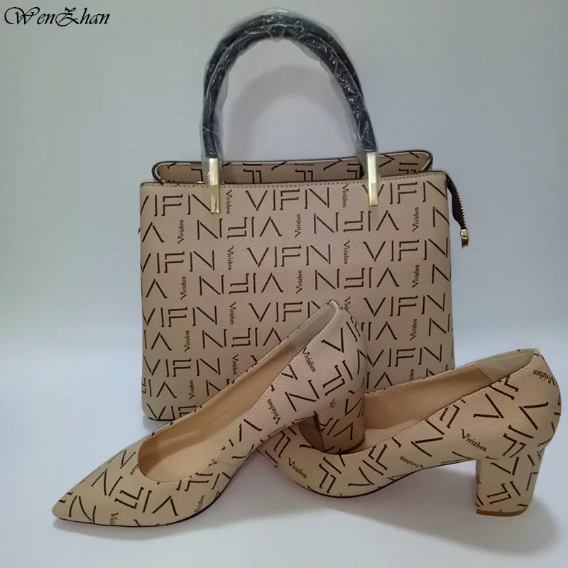 WENZHAN 2019Top Quality Soft Shoes Customed Heel Office Lady Shoes Match Well Fashion Medium Handbag Sets Factory Direct A93-8 WENZHAN 2019Top Quality Soft Shoes Customed Heel Office Lady Shoes Match Well Fashion Medium Handbag Sets Factory Direct A93-8